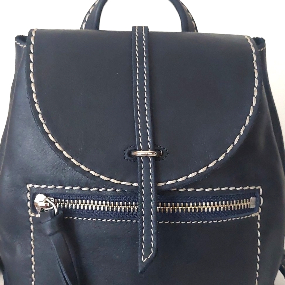 Vintage roots mini deep navy blue backpack - Picture 10 of 14